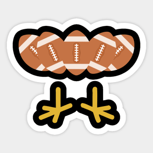 Cool Thanksgiving Football Gobble Player Turkey Gift Sticker